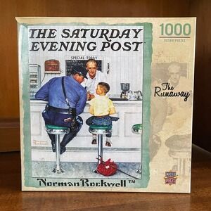 Norman Rockwell The Runaway 1000 PC Jigsaw Puzzle Master Pieces Police Boy Diner